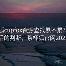 茶杯狐cupfox资源查找累不累？实测后的判断，茶杯狐官网2021