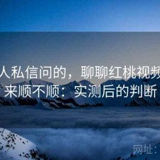 很多人私信问的，聊聊红桃视频用起来顺不顺：实测后的判断