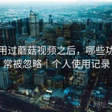 实际用过蘑菇视频之后，哪些功能经常被忽略｜个人使用记录