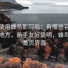 实际使用蜂鸟影院后：有哪些容易踩坑的地方，新手友好说明，蜂鸟影院首页界面
