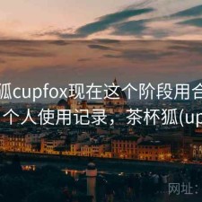 茶杯狐cupfox现在这个阶段用合不合适？个人使用记录，茶杯狐(upfox)