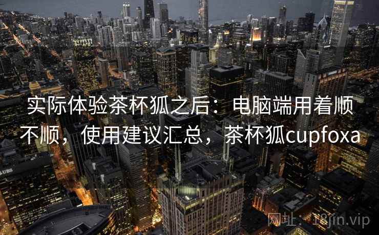 实际体验茶杯狐之后：电脑端用着顺不顺，使用建议汇总，茶杯狐cupfoxa  第2张