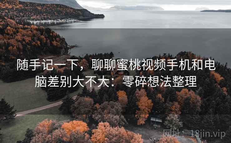 随手记一下，聊聊蜜桃视频手机和电脑差别大不大：零碎想法整理  第1张