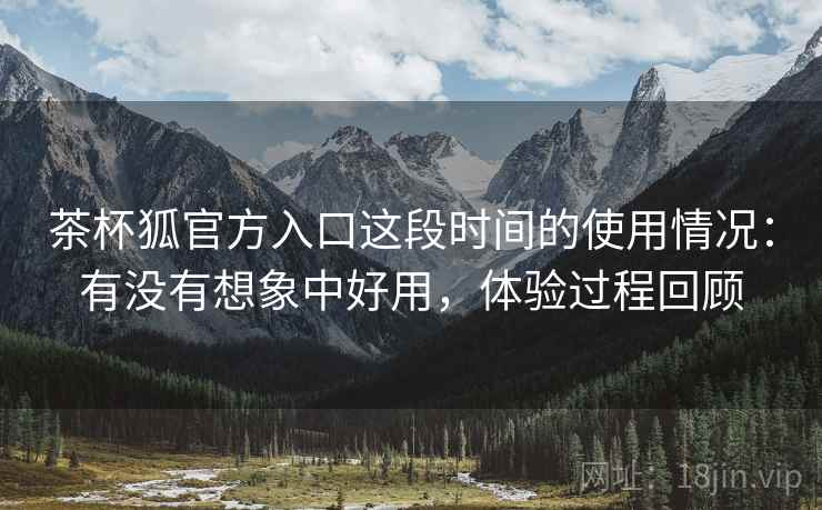 茶杯狐官方入口这段时间的使用情况：有没有想象中好用，体验过程回顾  第2张