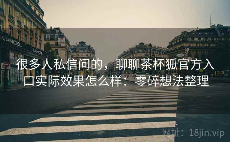 很多人私信问的,聊聊茶杯狐官方入口实际效果怎么样:零碎想法整理 第1张 很多人私信问的,聊聊茶杯狐官方入口实际效果怎么样:零碎想法整理 第1张
