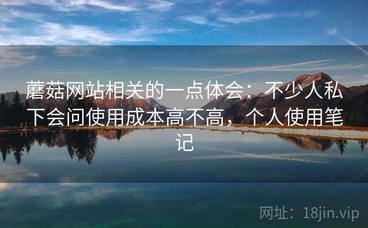 蘑菇网站相关的一点体会:不少人私下会问使用成本高不高,个人使用笔记 第1张 蘑菇网站相关的一点体会:不少人私下会问使用成本高不高,个人使用笔记 第1张
